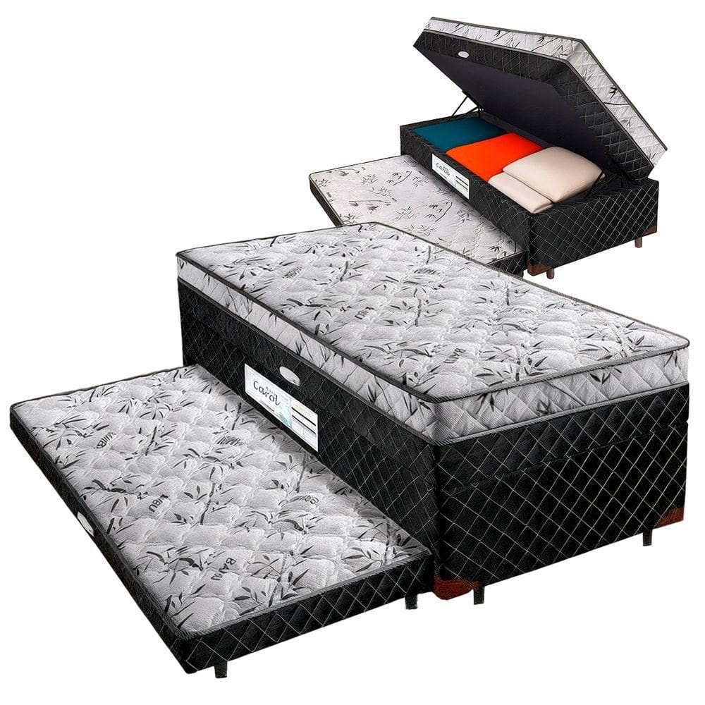 Bicama Solteiro Nanda Nature Preto 88x188