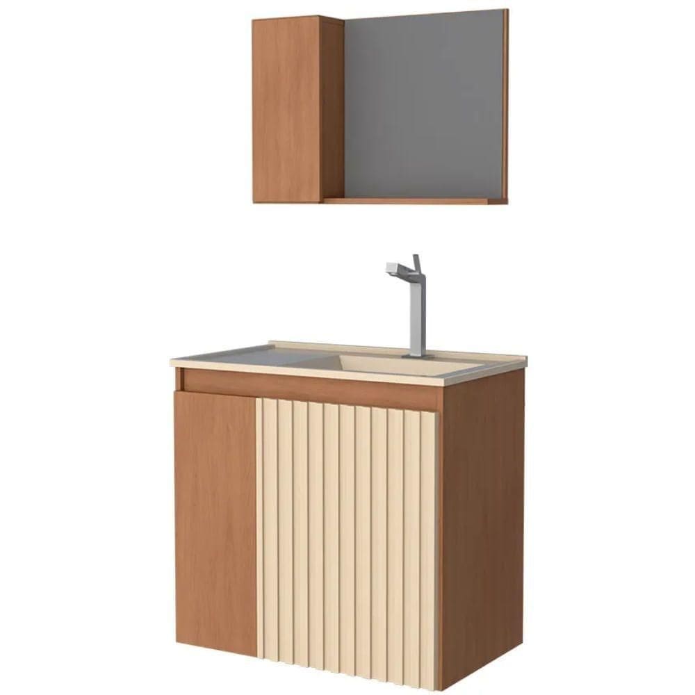 Kit Banheiro Madeira Camomila 60cm Jequitibá - P102882 - Cozimax