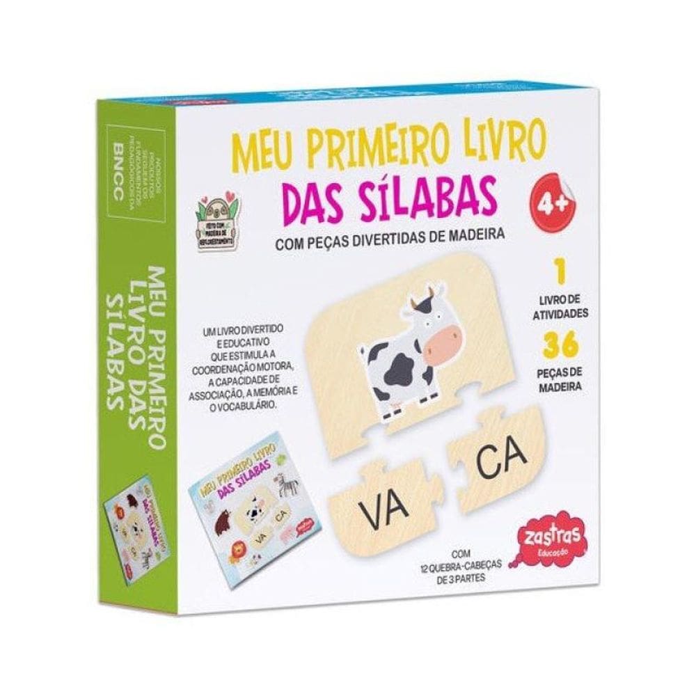 Meu Primeiro Livro Das Sílabas Com Peças De Madeira