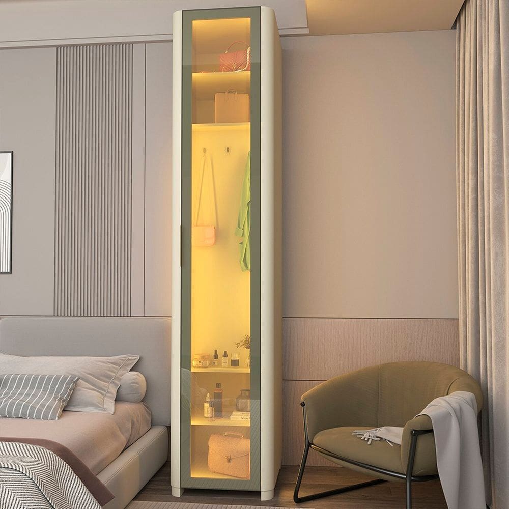 Módulo Guarda-roupa Nicho Reflecta 1 Porta com Led 100% Mdf Innova Off White