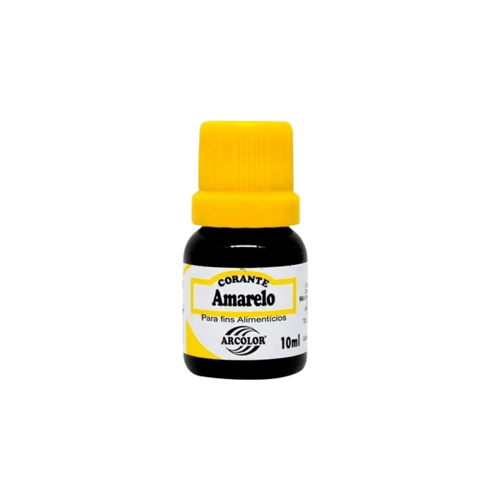 Corante Líquido Amarelo com 10ml Arcolor