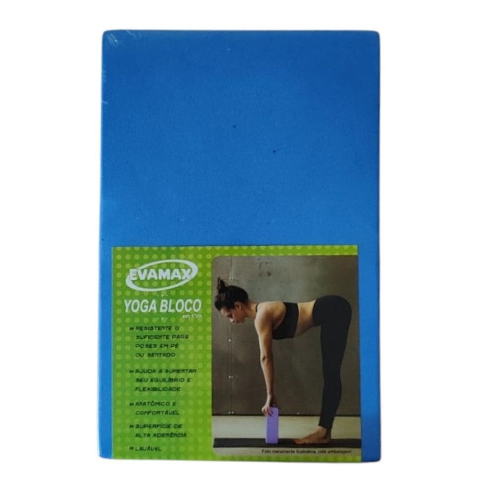 Bloco De Yoga e Pilates EvaMax Azul
