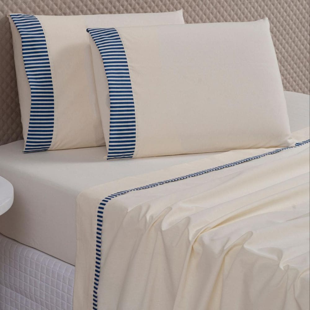 Conjunto Cama Casal King Size Luna 100% Algodão Toque Seda