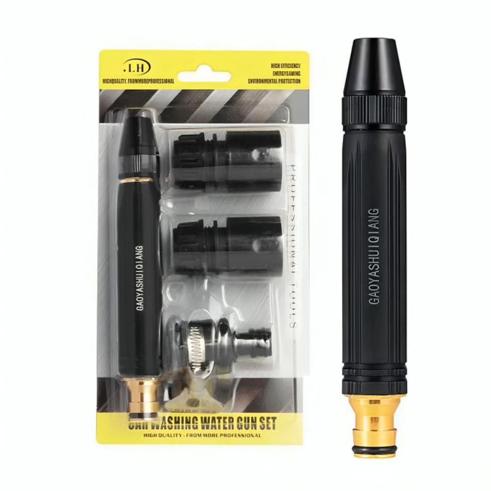 Bico Alta Pressão Para Mangueira Com Engate De Metal Potente