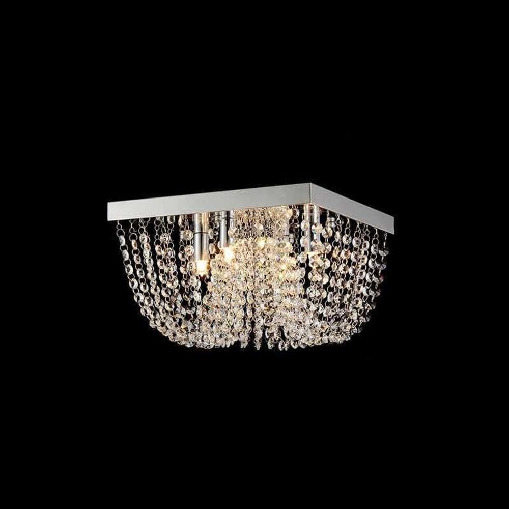 Luminaria Cristal Seine Quad.Sobrepor 4 X 50W 300 X 190Mm