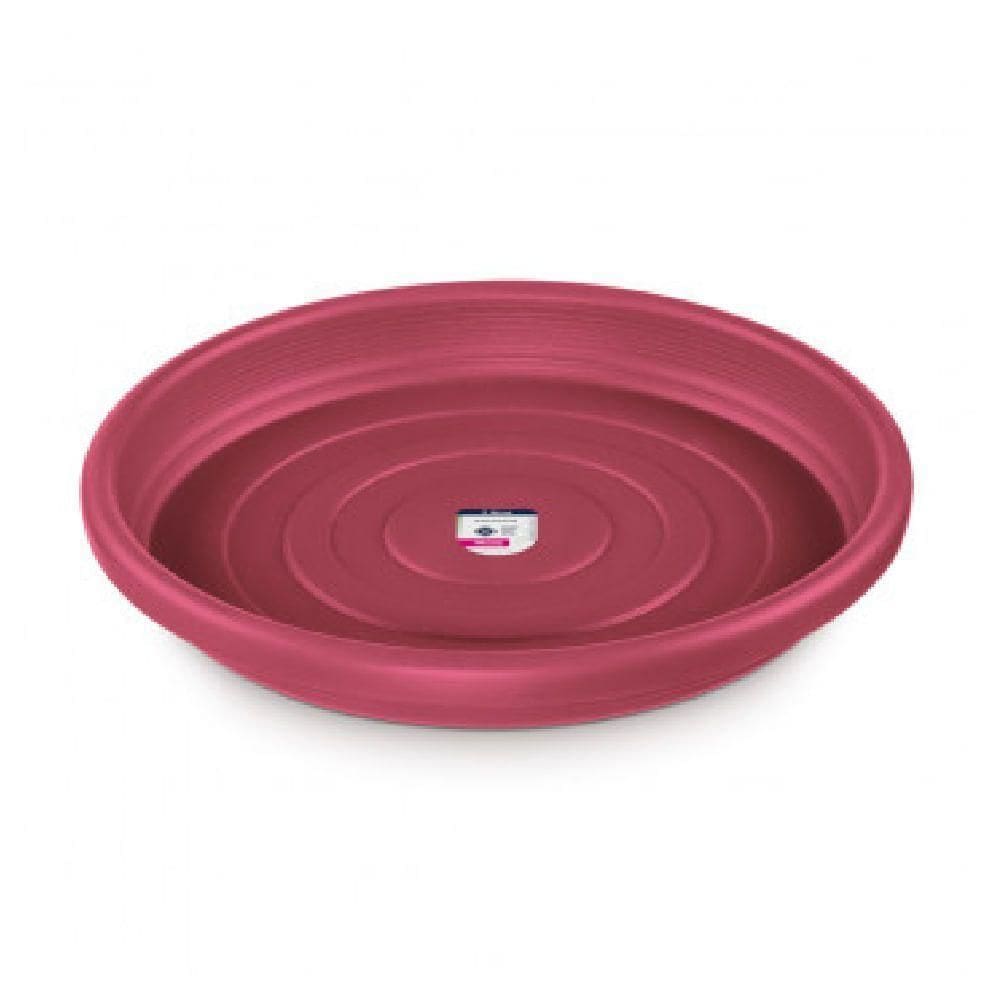Prato De Plástico Para Vaso De Jardim Bordô 13 Cm - Pr6541-3 - Pinceis Atlas