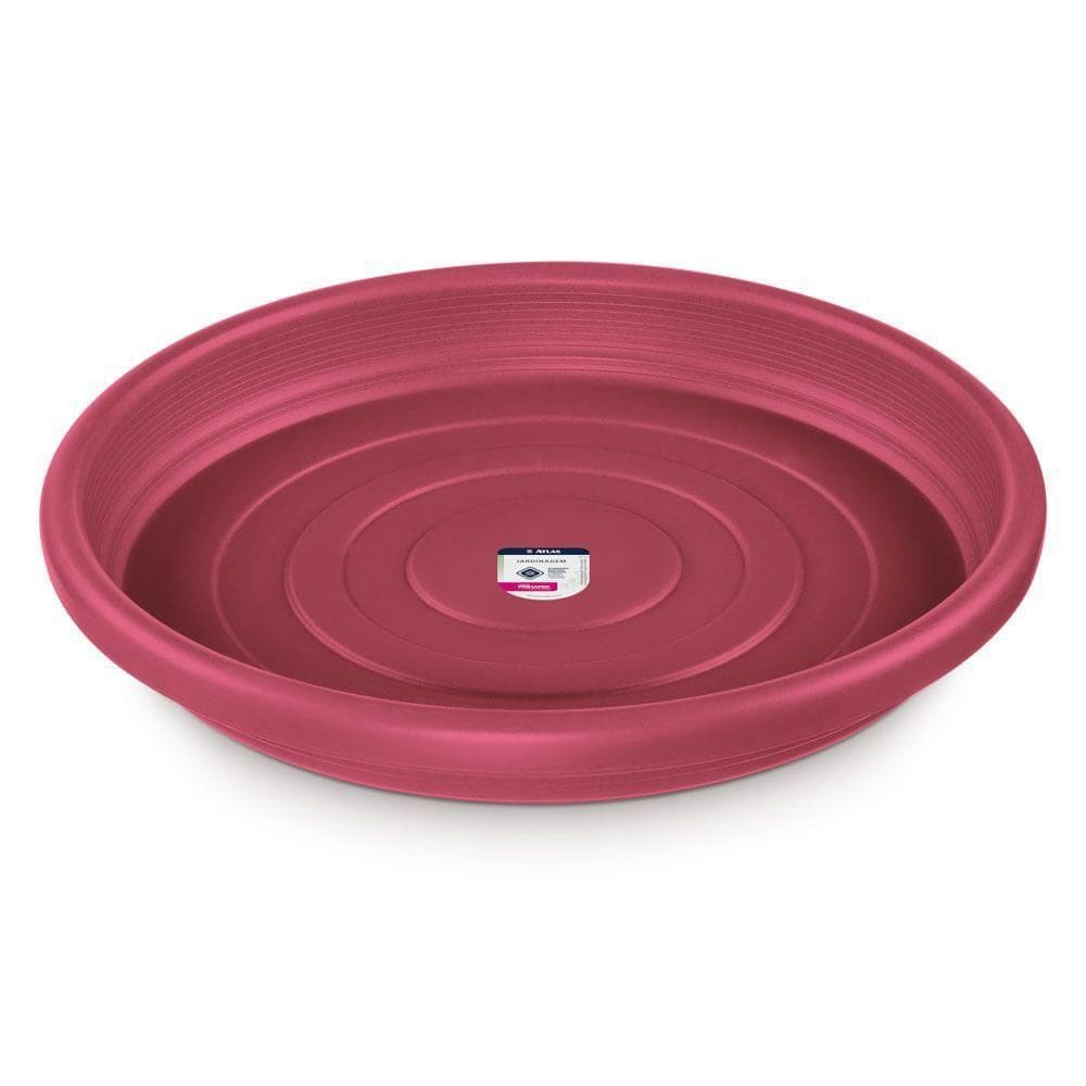 Prato De Plástico Para Vaso De Jardim Bordô 17 Cm - Pr6542-3 - Pinceis Atlas