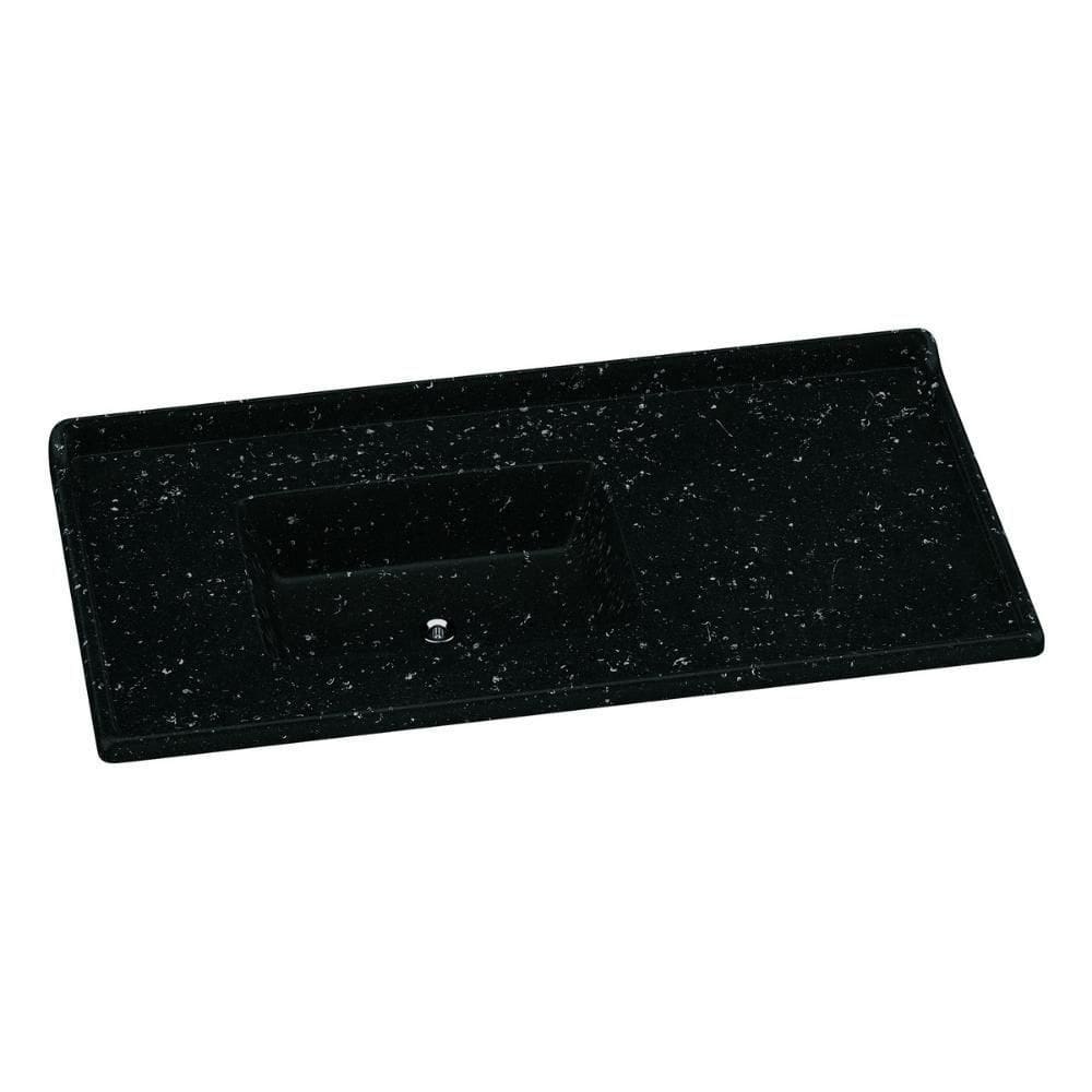 Pia De Cozinha Mármore Sintético 100x53cm Multimóveis CR20478 Preto