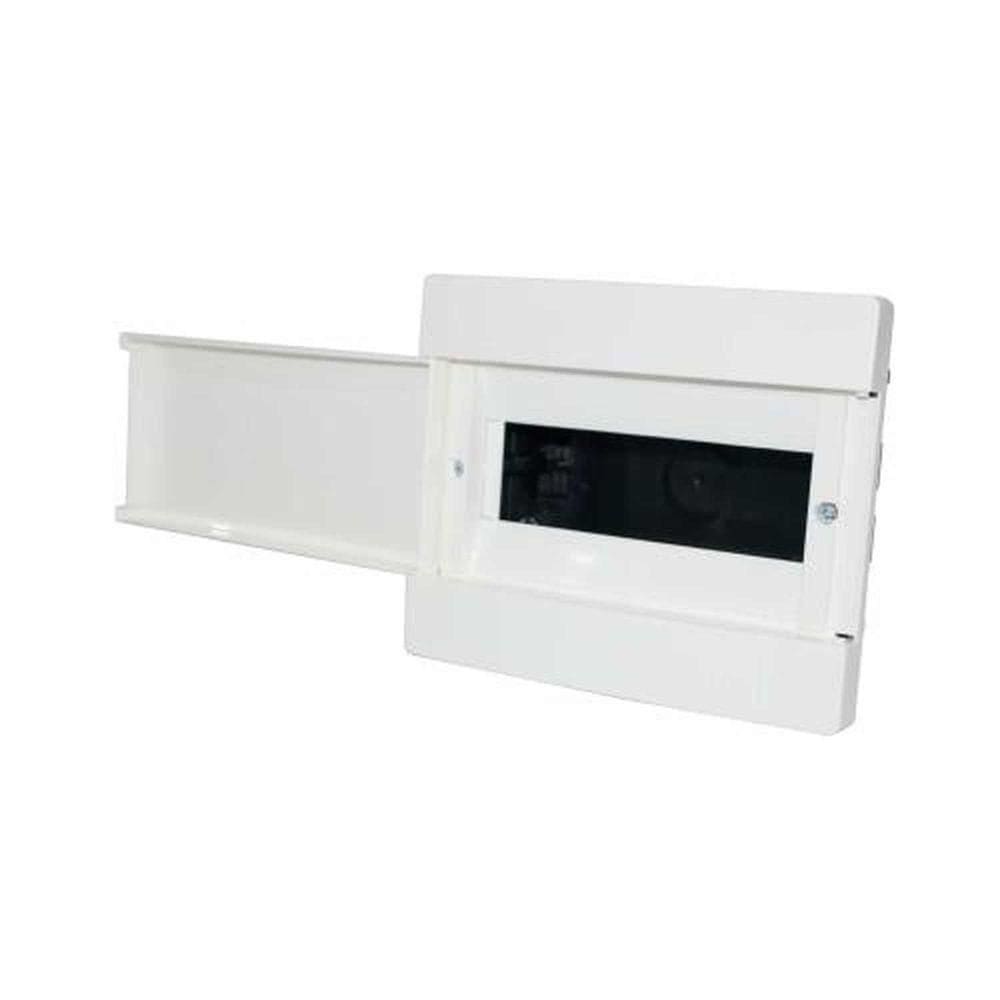 Caixa De Distribuição Embutir 9 Din - 6 Ul Para Disjuntor - Branco E Preto