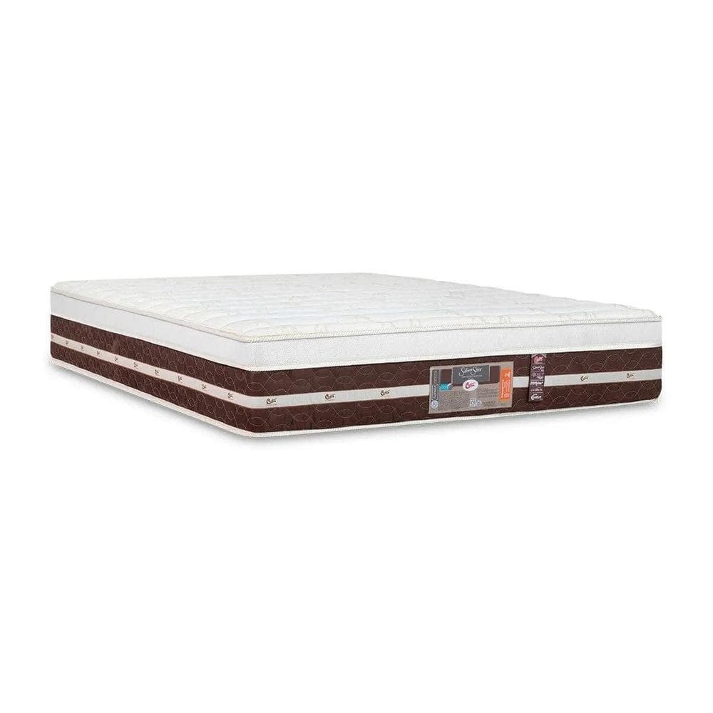 Colchão Queen Castor Silver Star Air One Face  Hibrido 158x198x32