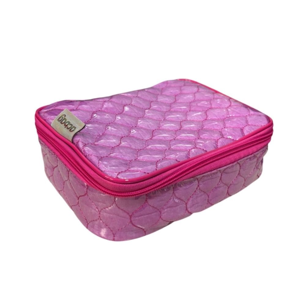 Estojo Escolar Grande Rosa Pink Acolchoado 36 Lápis Canetas Marcadores Maquiagem Organizador Lindo