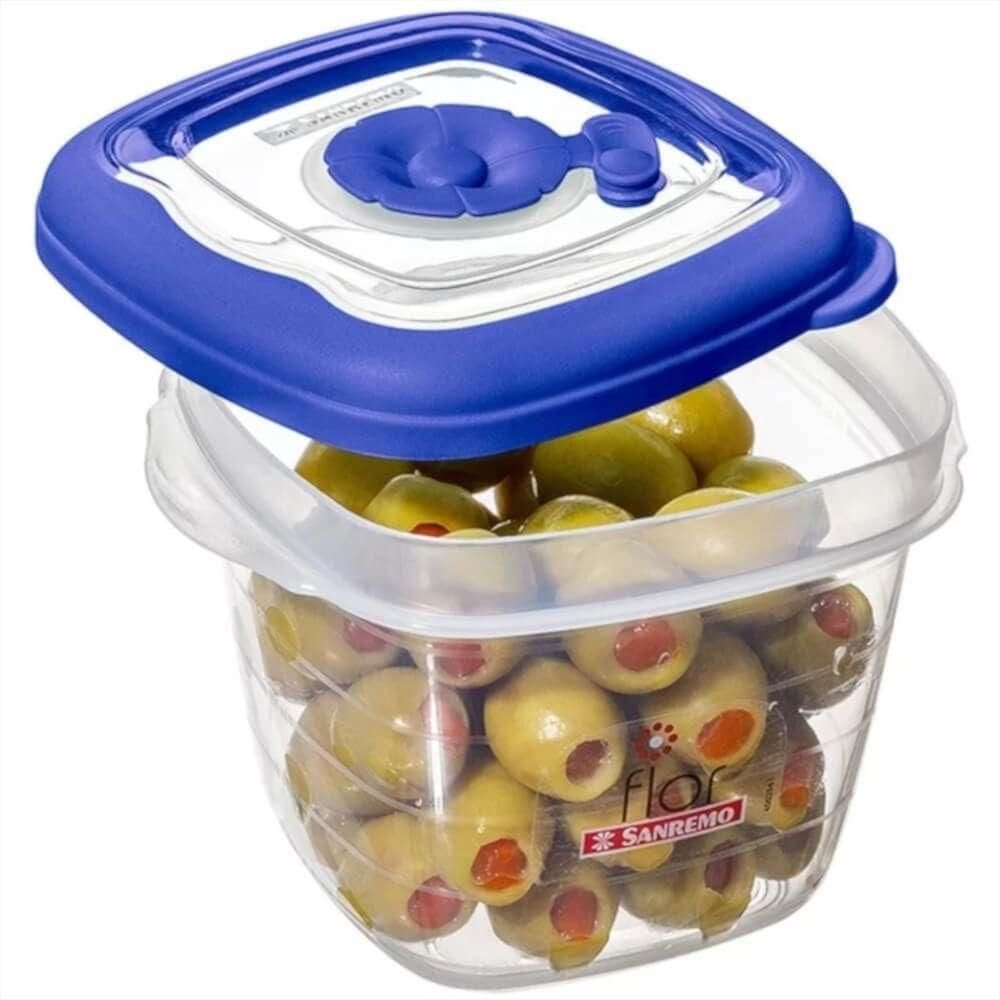 Pote Quadrado Alto Pequeno Cores 458ml - 708-5 - Sanremo Pote Sanre Sanremo