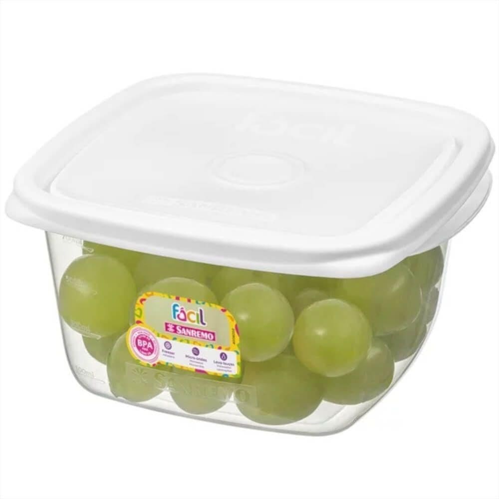 Pote Quadrado Cores 800ml - 125-6 - Sanremo Pote Quadrado 800ml Sanremo