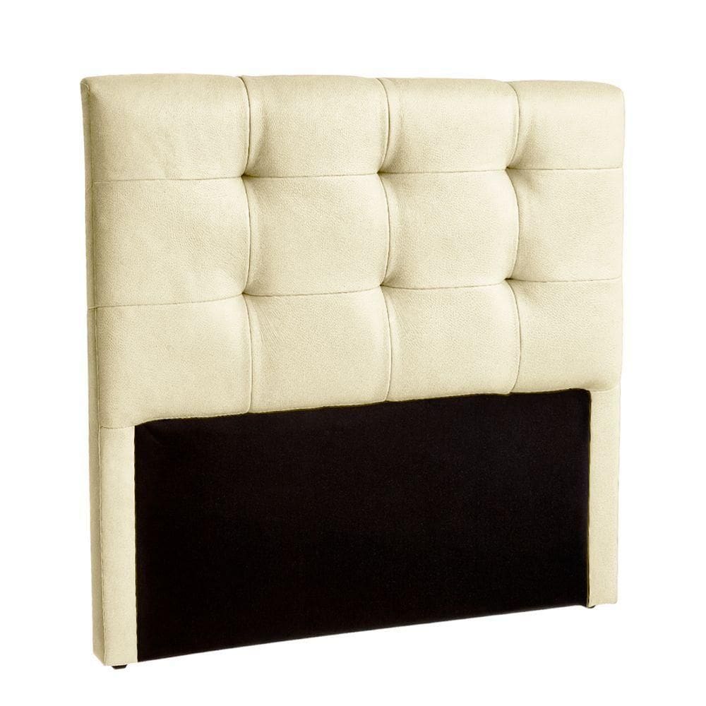 Cabeceira Estofada Queen Alice Nature Material Sintético Begetiza 158x136