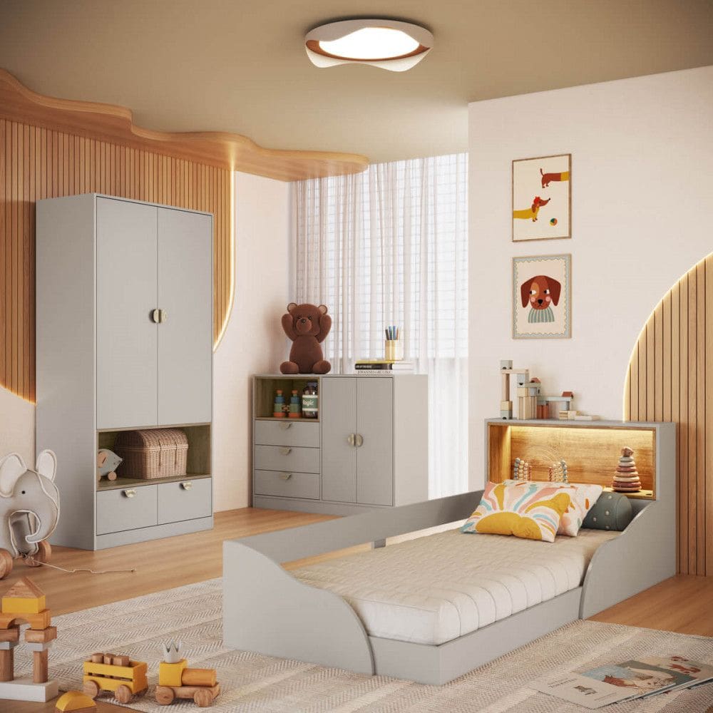 Painel Para TV 72 Pol Atualle Móveis Inovare Córdoba 2 Prateleiras Canelato/Nature