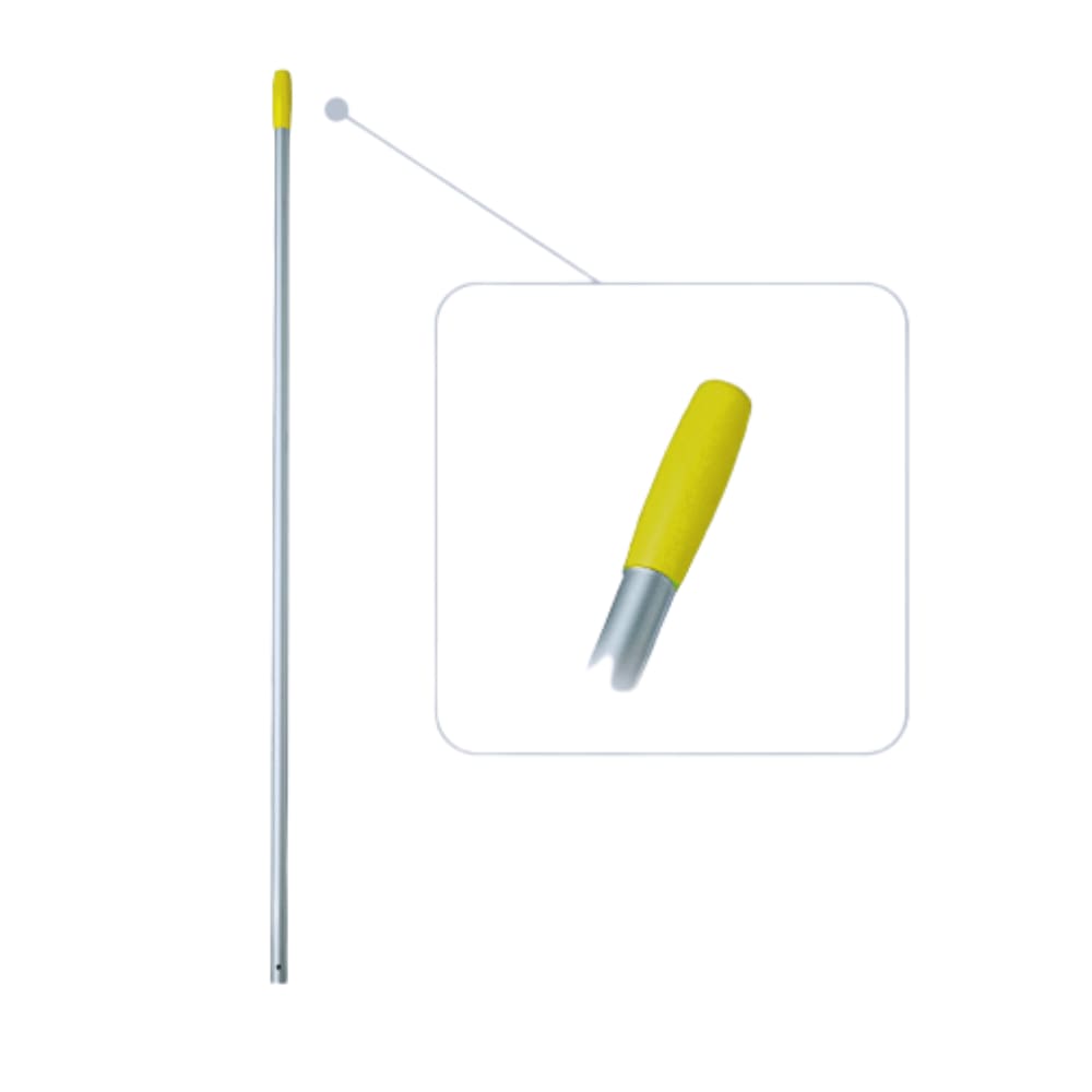 Cabo de Alumínio Natural 140cm com Manopla Amarelo Tts