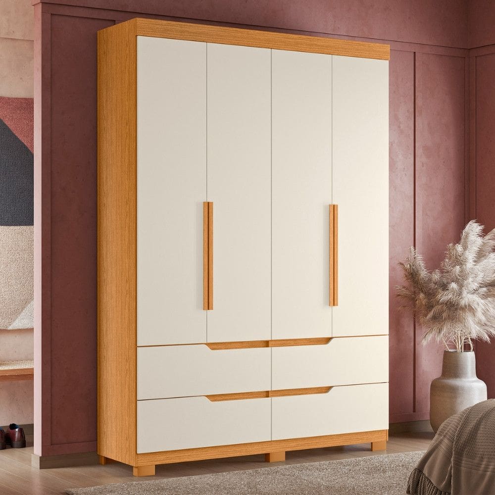 Guarda-Roupa 4 Portas 4 Gavetas Doble Albatroz