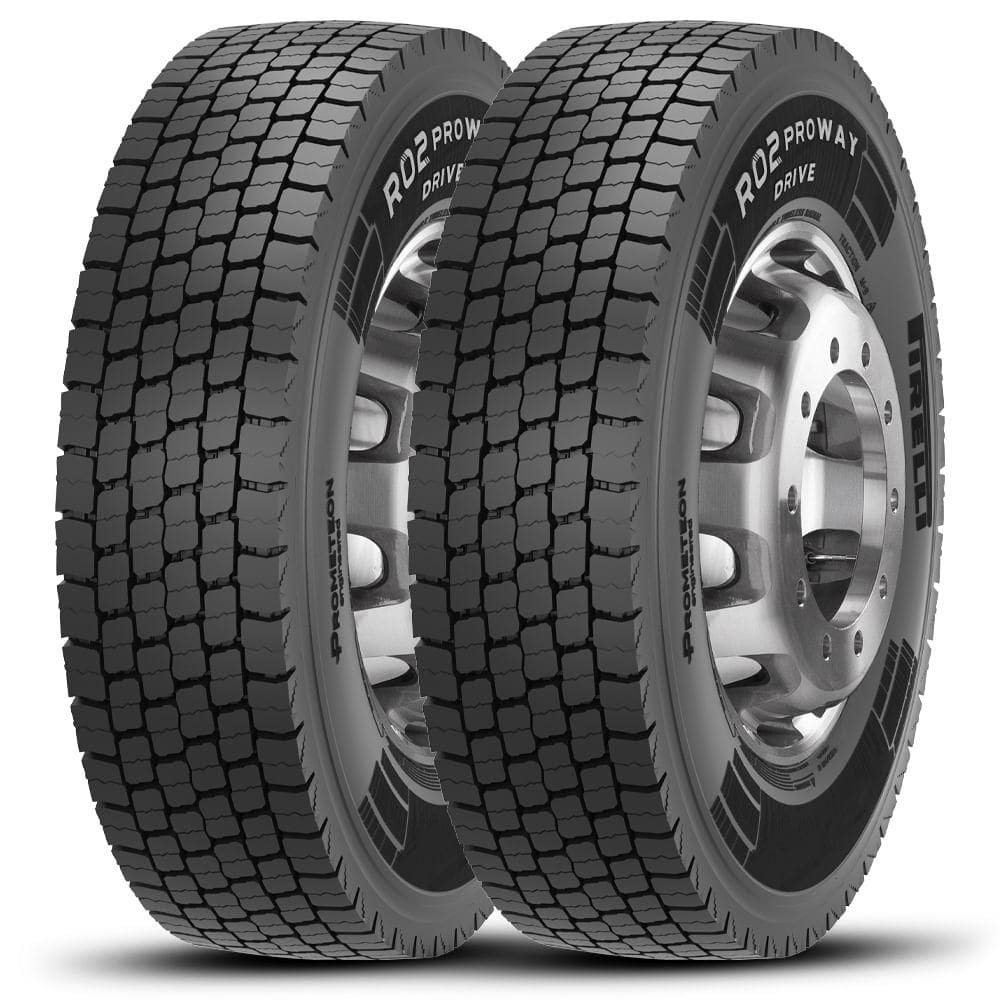 Kit 2 Pneu 295/80R22.5 Pirelli R02 Proway Drive 152/148M