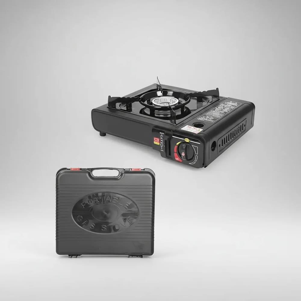 Fogareiro Portátil A Gás Acampamento Pesca Inox Resistente Butano e GLP