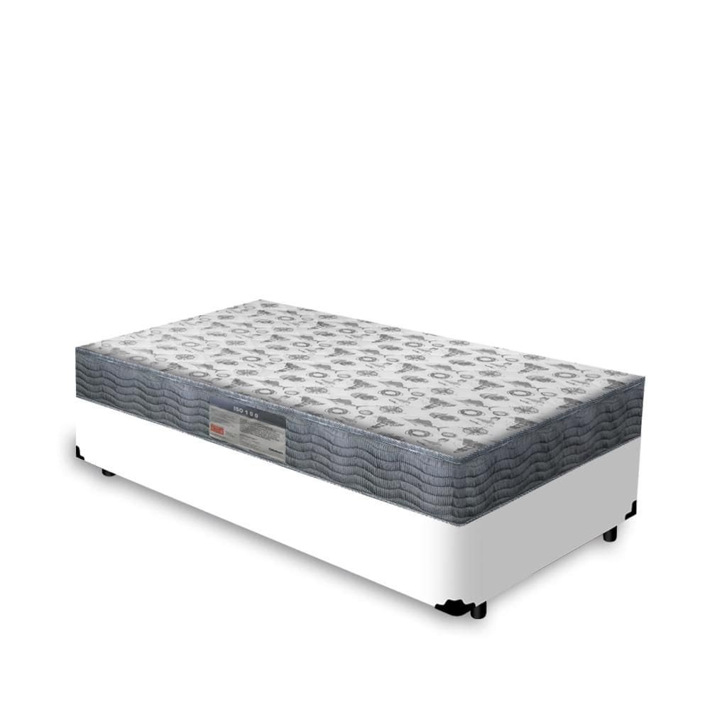 Cama Box com Colchão de Espuma D33 Ortobom ISO 100 Solteiro 78cm