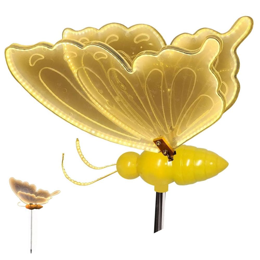 Borboleta LED Movimento Asa Decoraçao Natal Festa Aniversario Casamento Evento Jardim Gramado Quintal Enfeite Moderno