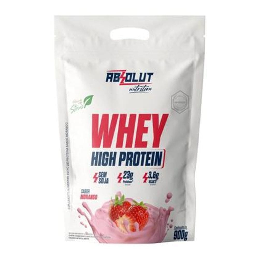 Whey High Protein Morango  900g – Absolut Nutrition