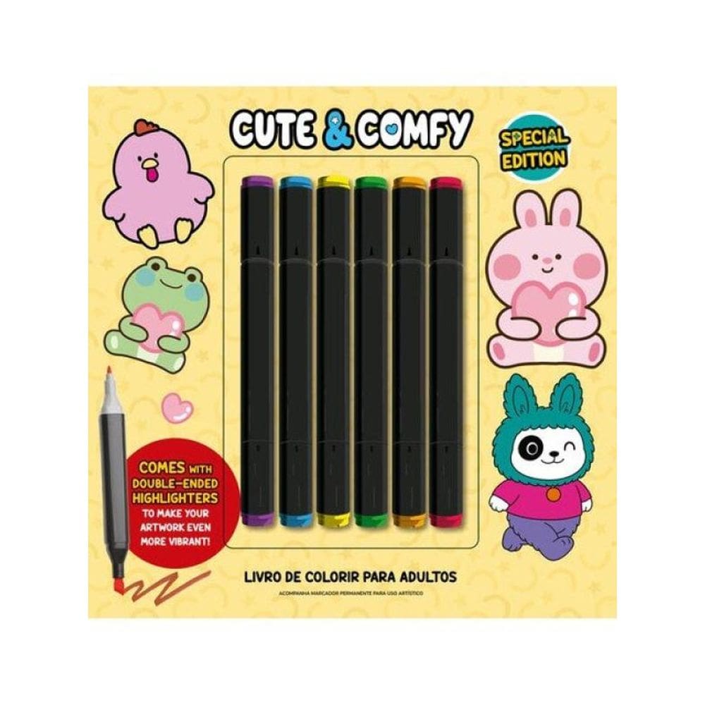 Cute & Comfy Coloring Book For Adults - Special Edition - Livro De Colorir Adulto