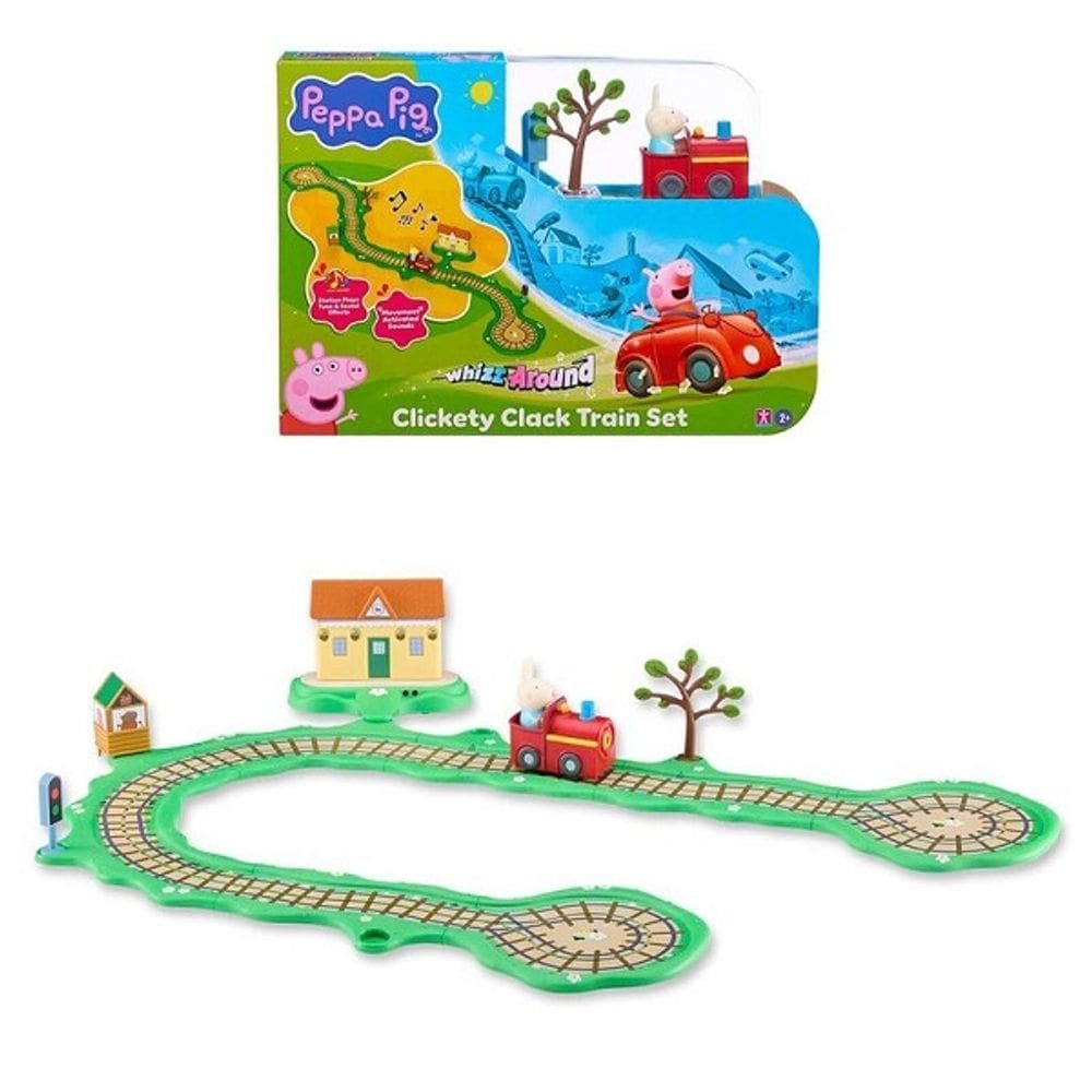 Peppa Pig Playset Passeio Interativo Ferrovia - Trem motorizado– Com Som -Sunny