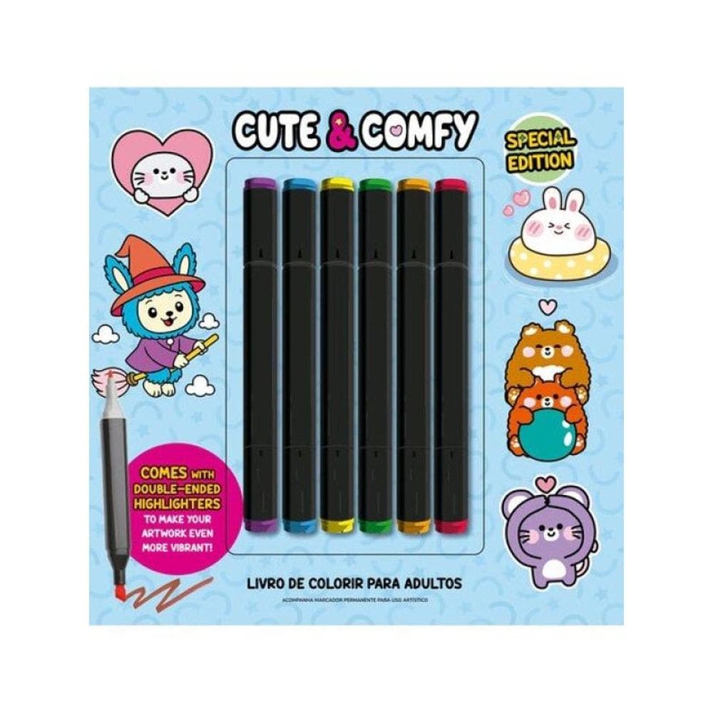 Cute & Comfy Coloring Book For Adults - Special Edition - Livro De Colorir Adulto