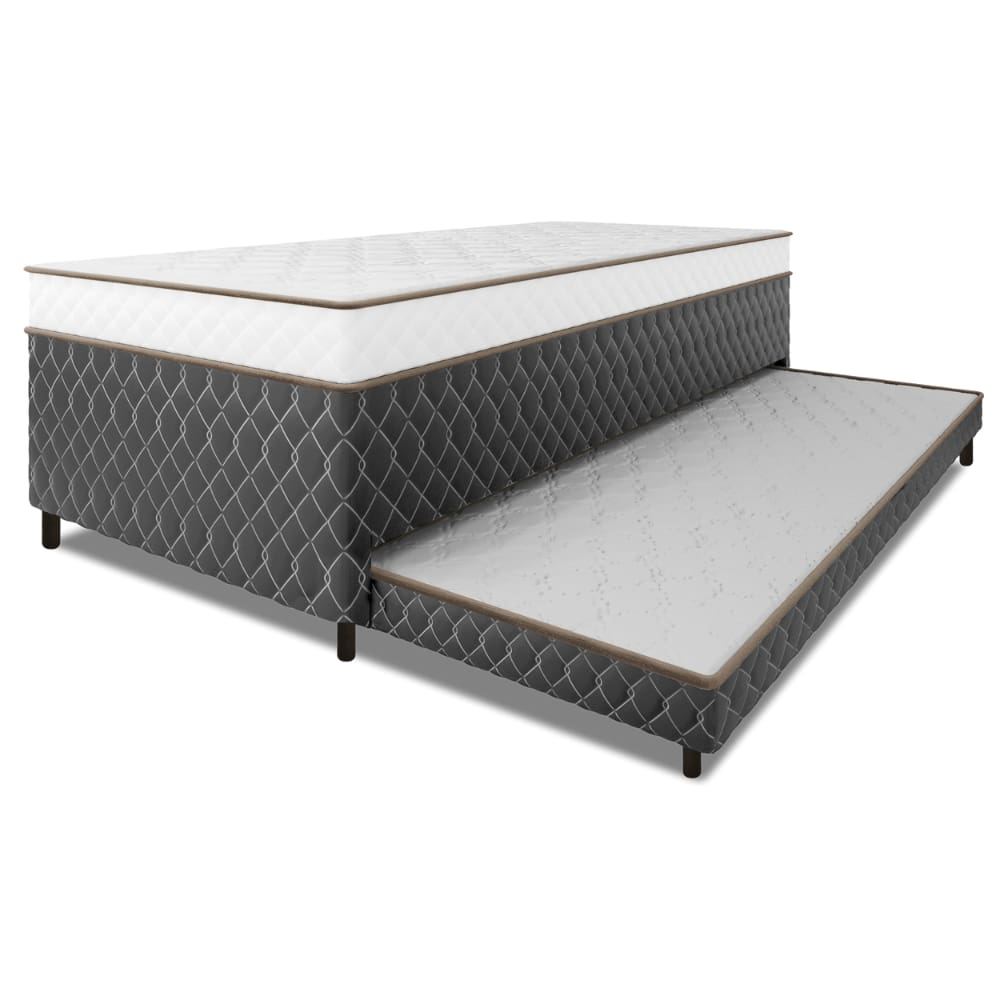 Cama Bibox Solteiro Ortopédica com Cama Auxiliar Conjugada 88x188x51cm Dani
