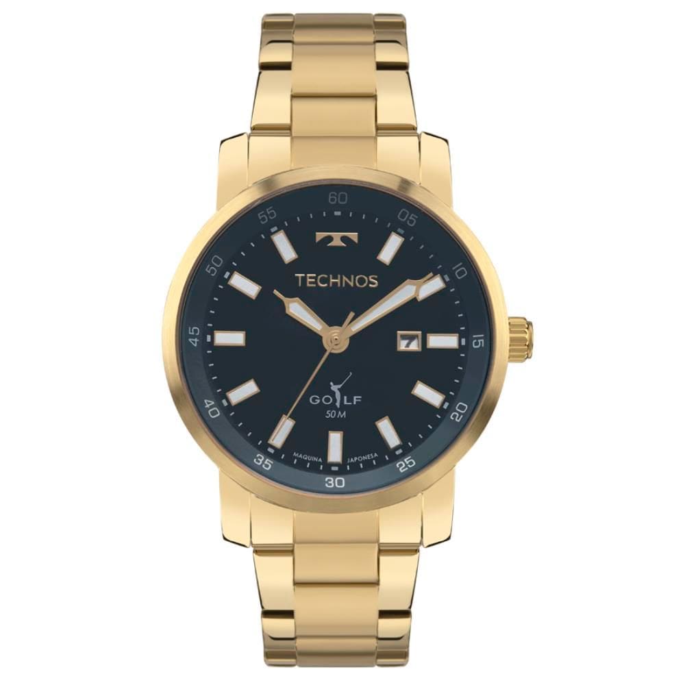 Relógio Technos Masculino Ref: 2115txv/1e Classic Golf Dourado
