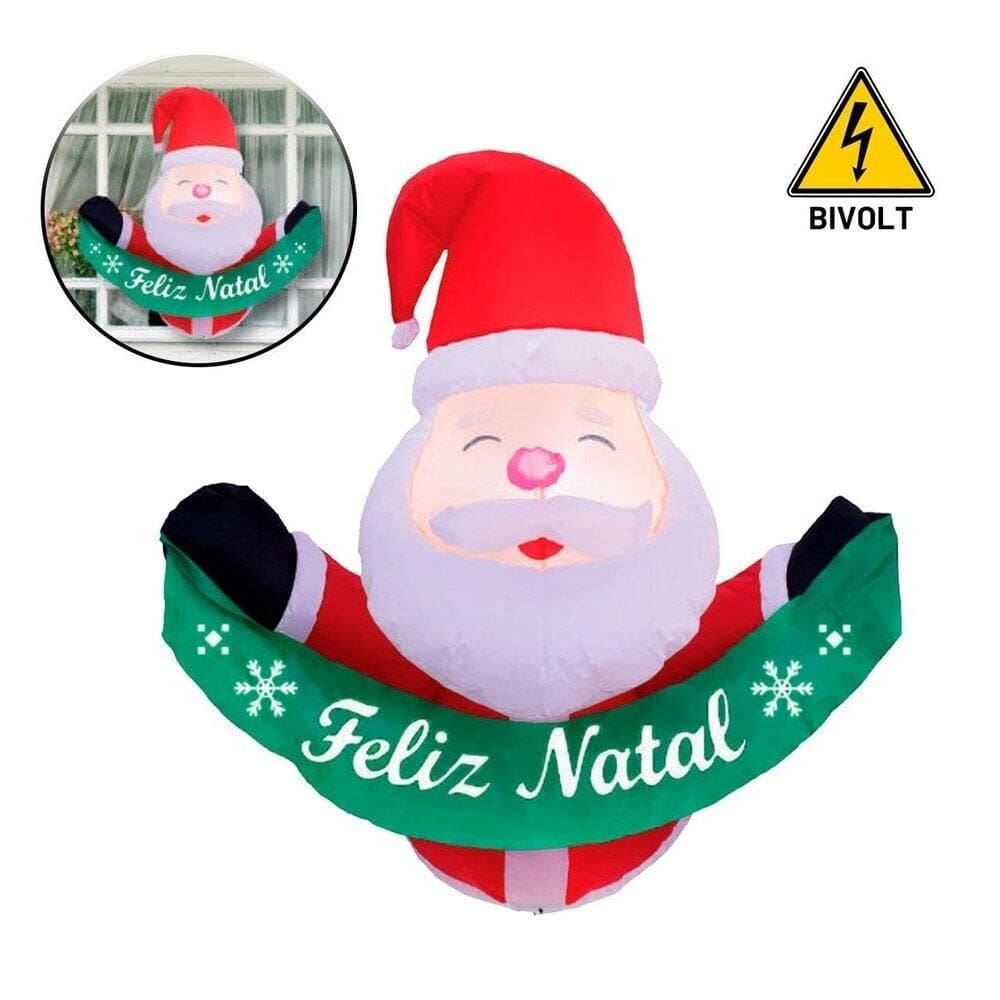 Inflável Papai Noel Faixa LED Bivolt 1m Natal - Tudo em Caixa