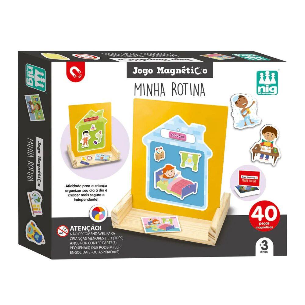 Jogo Magnético Minha Rotina 40 Peças - Nig 0466