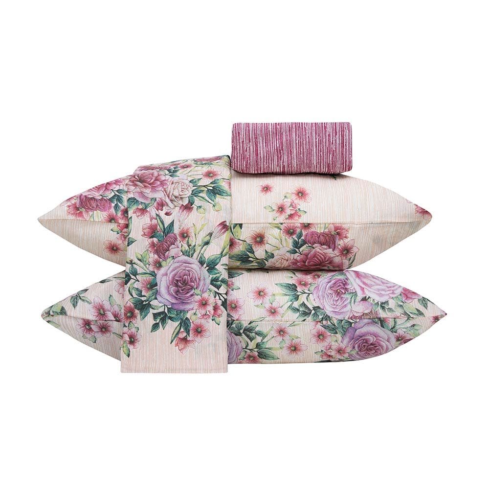 Jogo de Cama Queen 250x240cm Helena 140 Fios Realce Premium