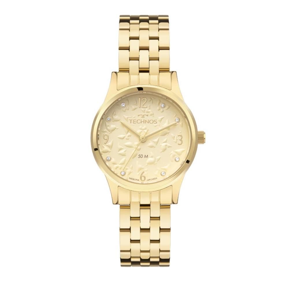 Relógio Technos Feminino Ref: 2036nbn/1x Fashion Dourado