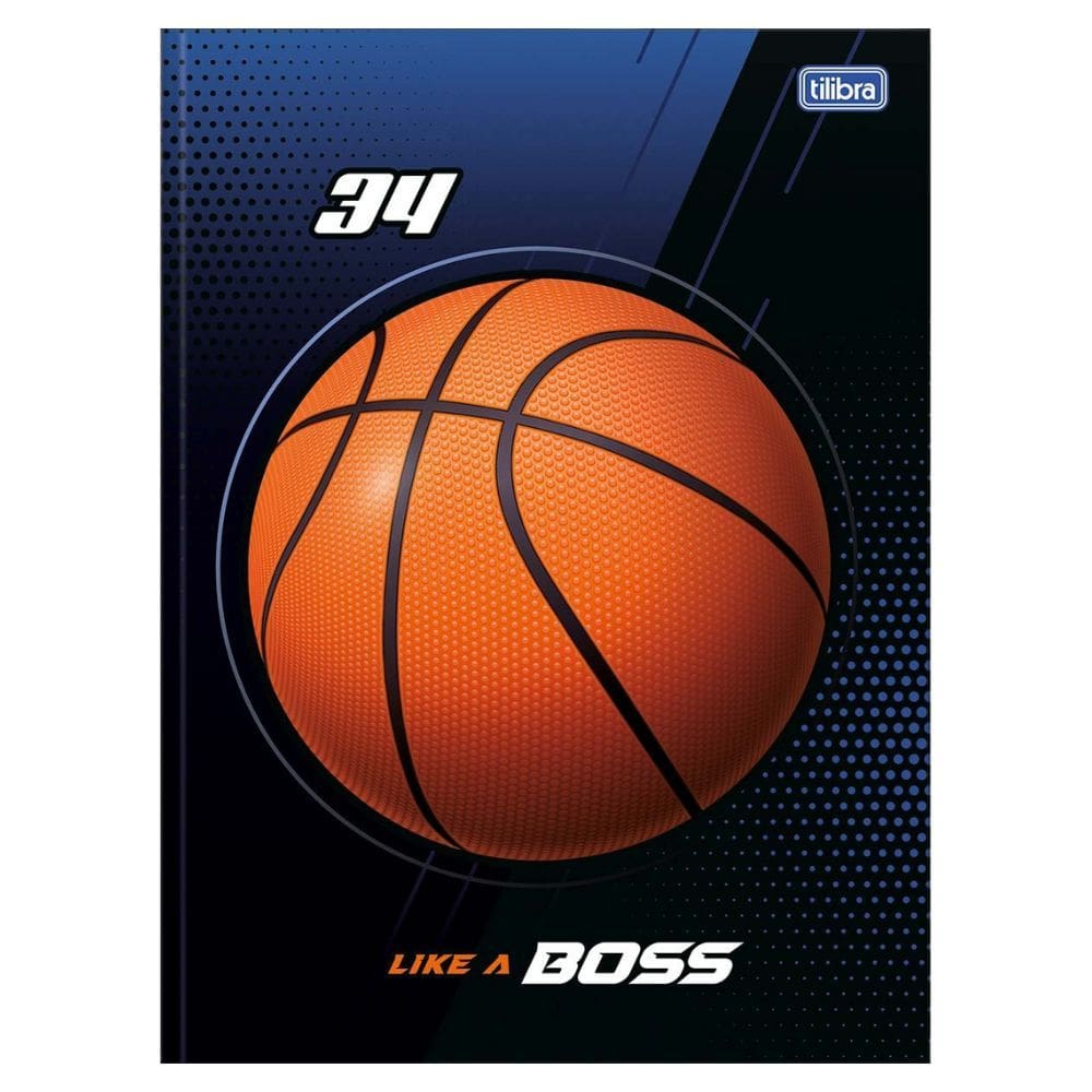 Caderno Brochura Escolar Grande Masculino Capa Dura Score Esportes 48 Folhas - Tilibra