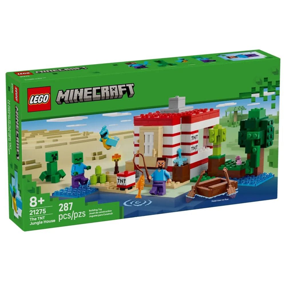 Lego Minecraft A Casa De Dinamite Na Selva 287 Peças - 21275