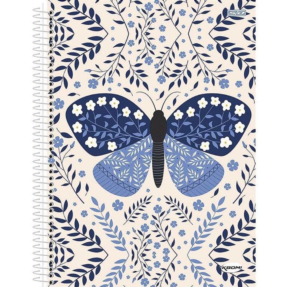 Caderno Universitário Capa Dura KBom 96 Folhas + Adesivos