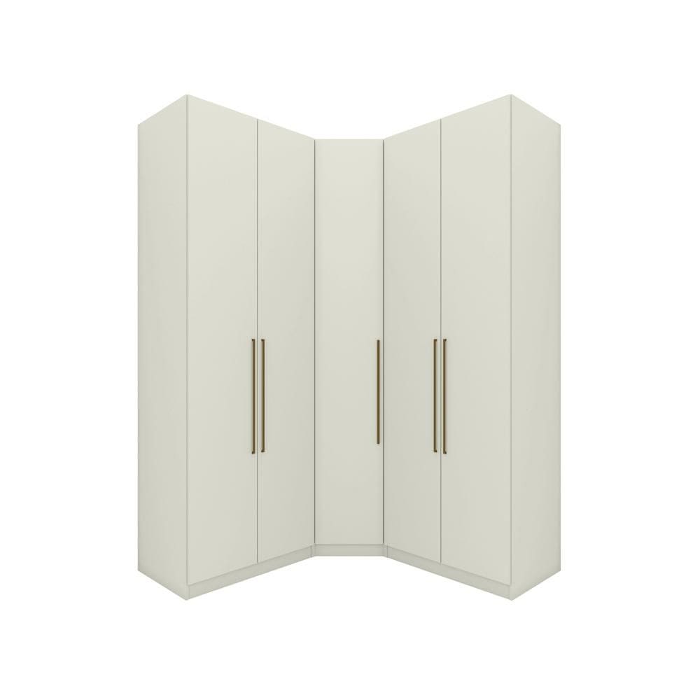 Guarda Roupa Modulado de Canto 5 Portas Areia