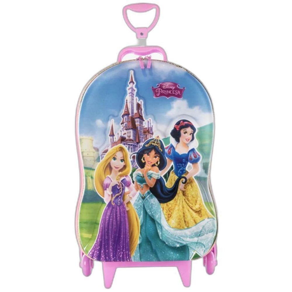 Mochila De Rodinhas 3D Maxtoy Princesas Castelo 3855Nm23