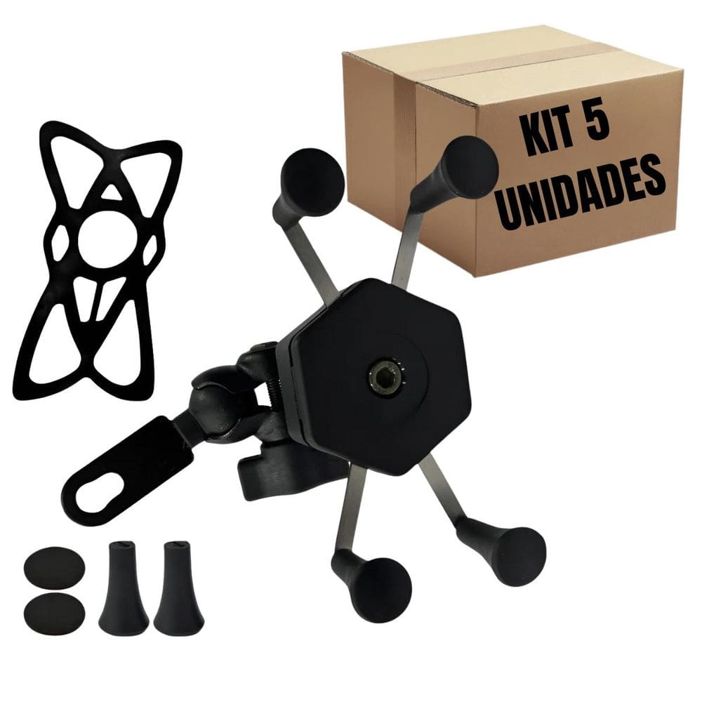 5 Suporte Porta Celular Gps Motocicleta Moto Universal Garra