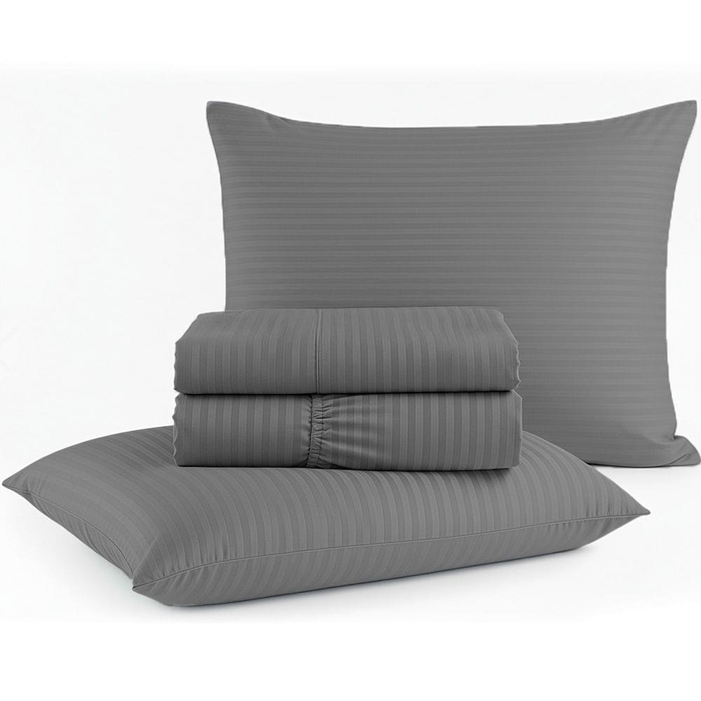 Jogo de Cama Queen 4 peças Micropercal Acetinado Bf Colchões