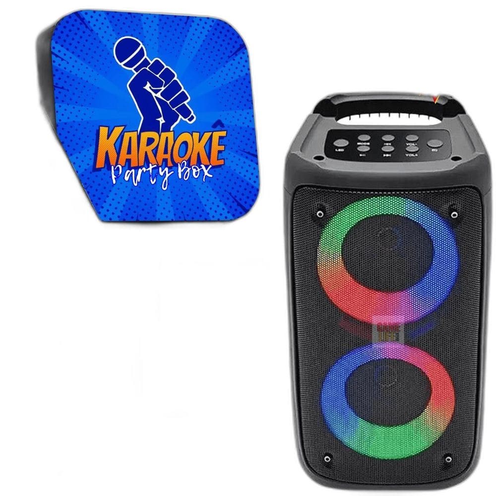 Karaoke Party Box +De 2000 Musicas + 2 Microfones Sem Fio +
