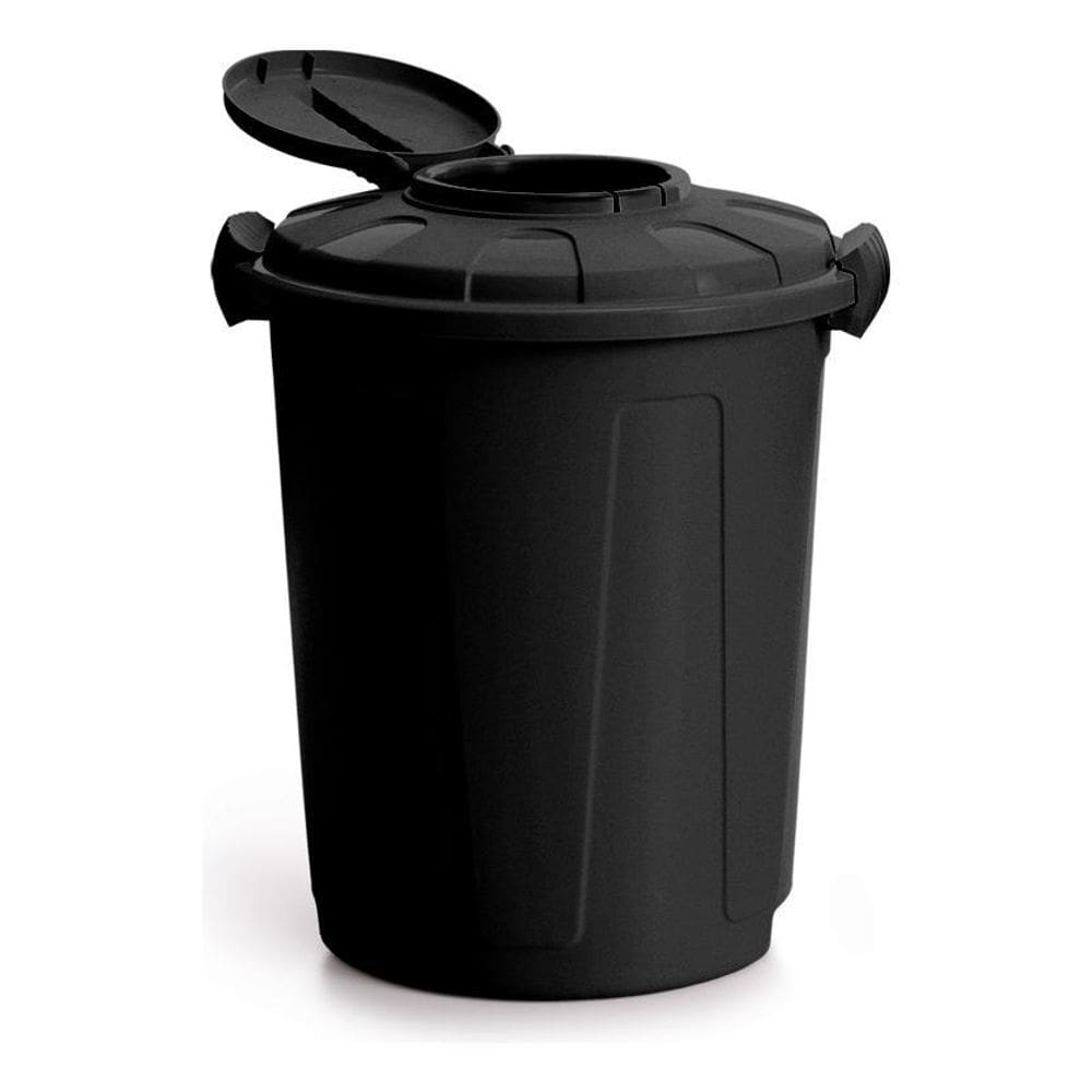 Lixeira Preta Cesto De Lixo Grande Cozinha 60 Litros Higiene