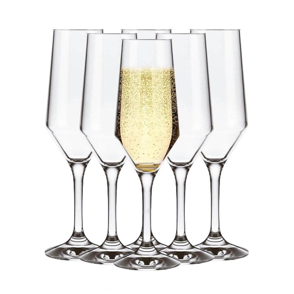 Jogo Taça Champanhe Espumante 186Ml Buffet 6 Peças Nadir