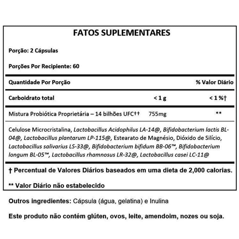 Probiótico Pb8 14 Bilhões Nutrition Now - 120 Cps.