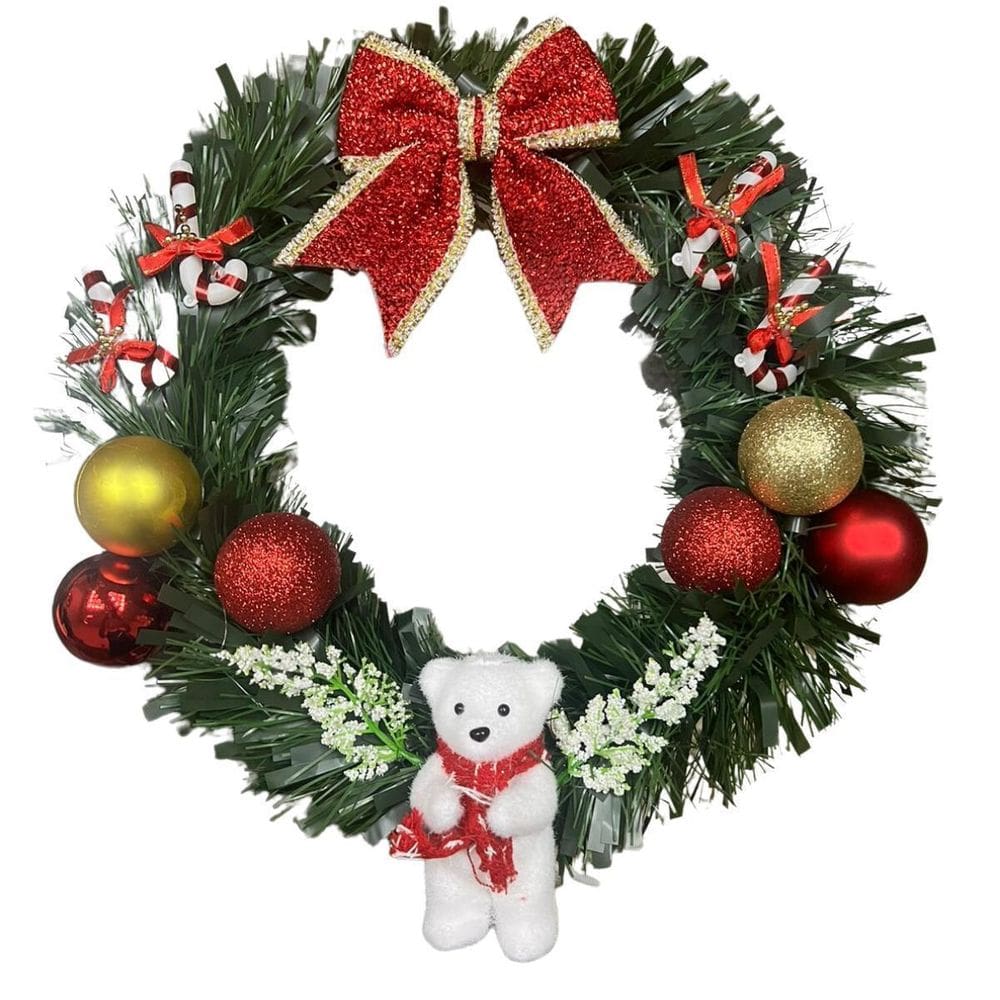 Guirlanda De Natal De Luxo Familia Porta Pronta Para Uso