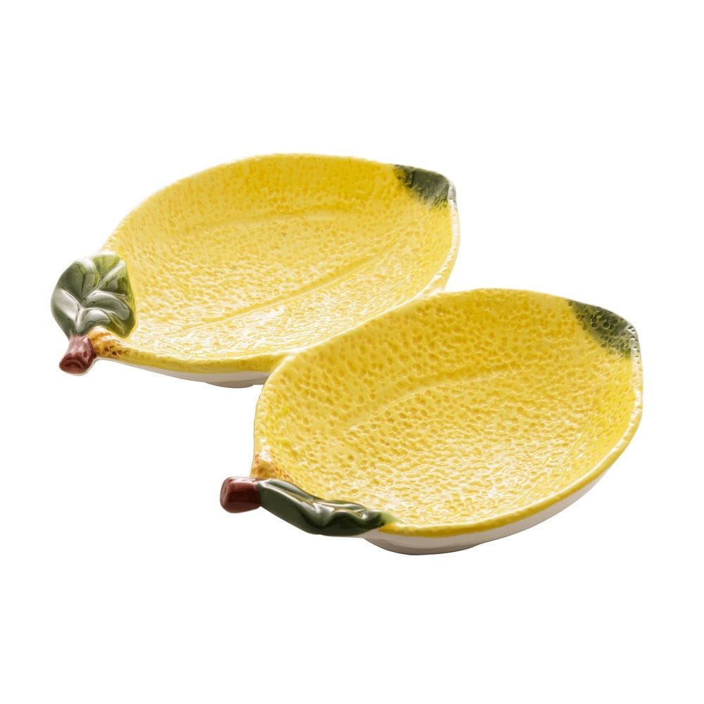 Petisqueira de Cerâmica C/2 Divisórias Lemons 23x13cm Bon Gourmet