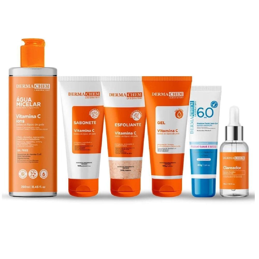 Kit Skincare Completo Vitamina C Melasma E Protetor Solar