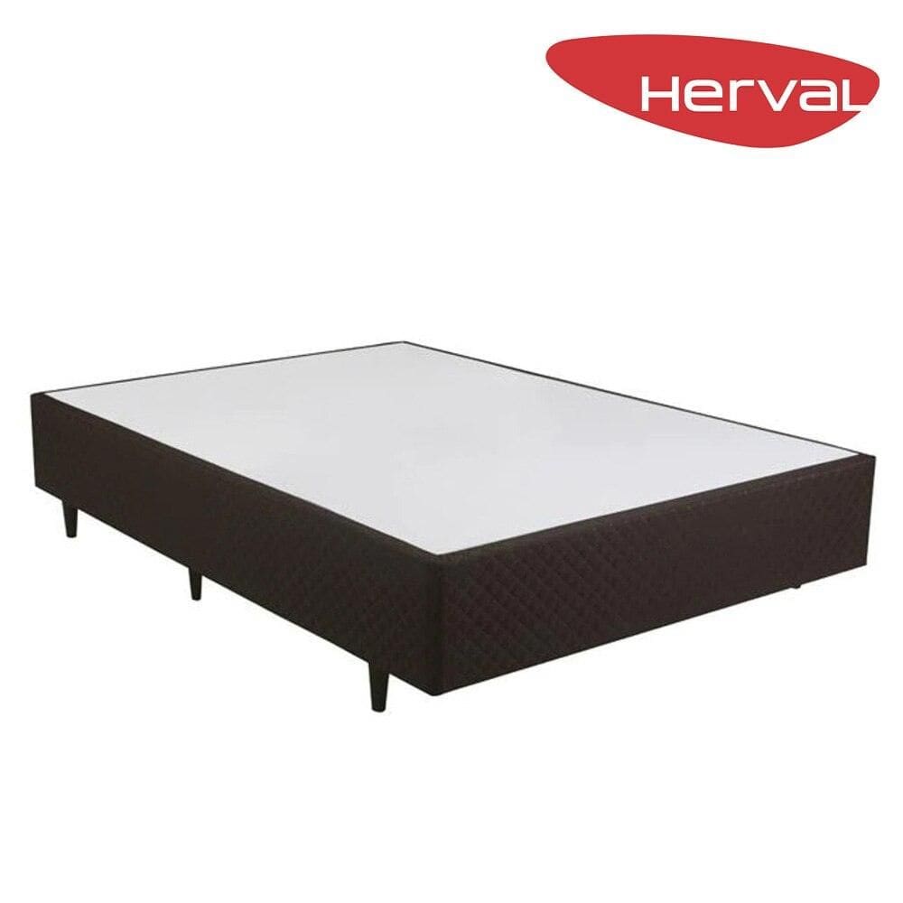 Base Cama Box Casal Herval Cardiff 39x138x188 cm, Marrom